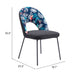Merion Dining Chair (Set of 2) Multicolor Print & Black