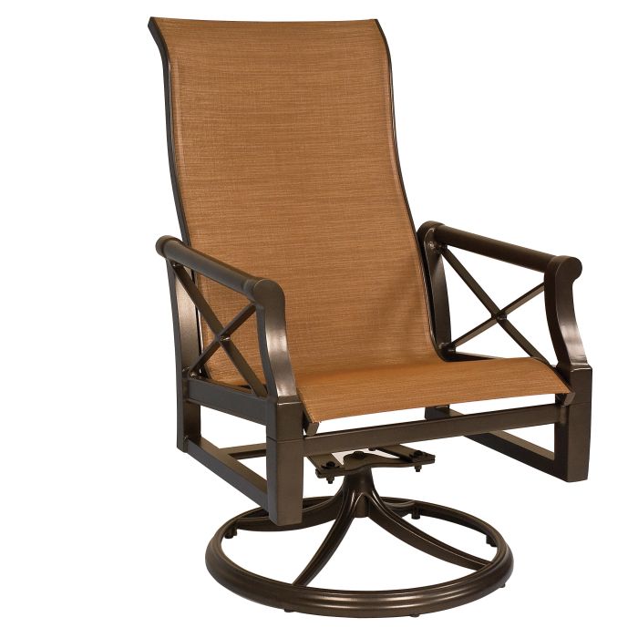 Andover Sling High Back Swivel Rocking Dining Arm Chair Sling