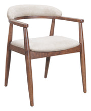 Goka Dining Chair Beige & Walnut