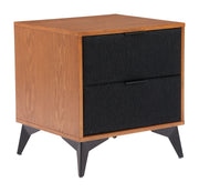 Zarif Nightstand Black & Walnut