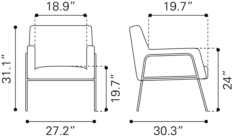 Charleston Accent Chair Gray