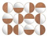 Cycle Round Mirror Gold & Walnut