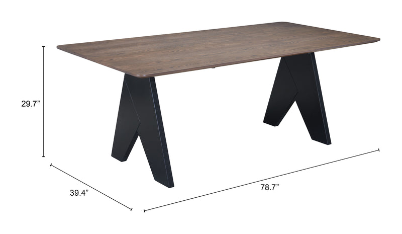 Lisse Rectangular Dining Table Espresso