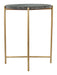 David Side Table Gray & Gold