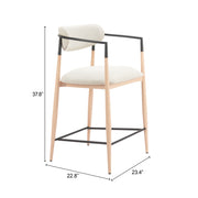 Equinox Counter Stool Oyster Gray & Natural
