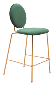 Odessa Counter Stool (Set of 2) Green & Gold