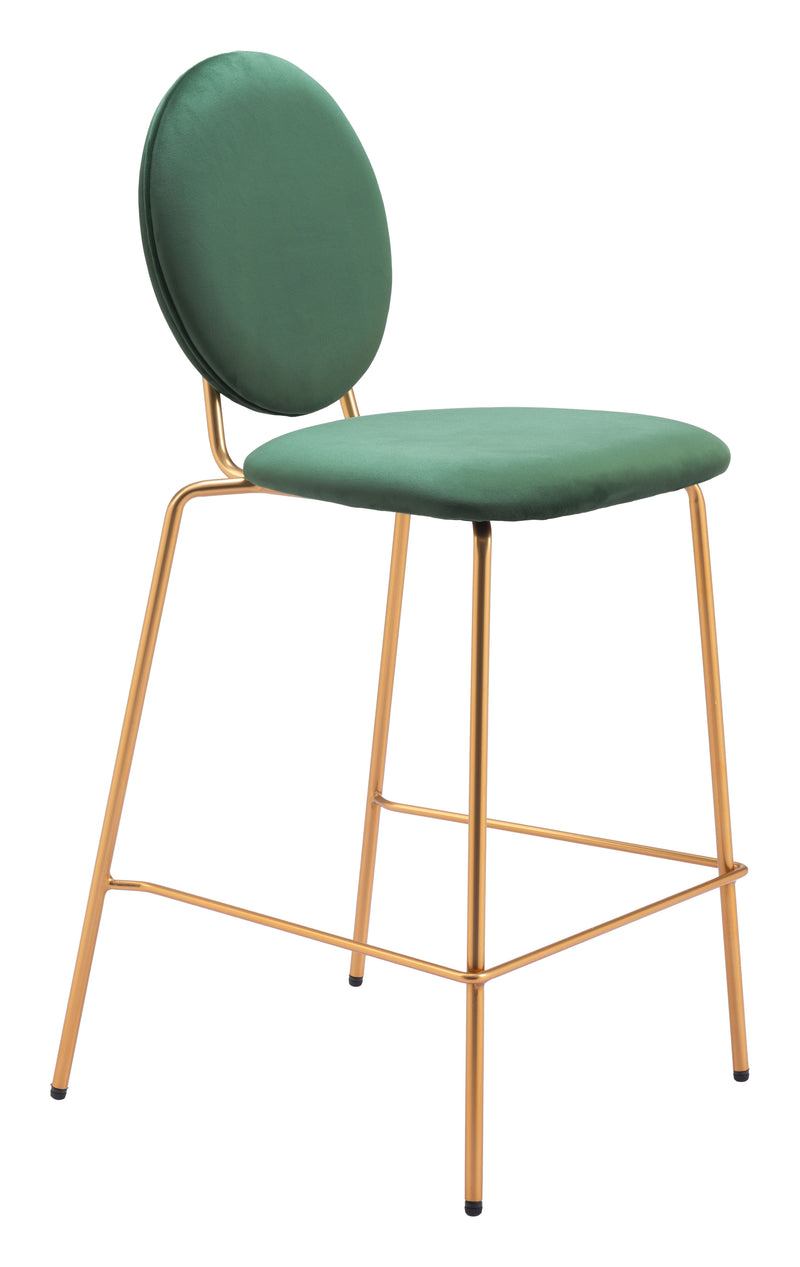 Odessa Counter Stool (Set of 2) Green & Gold