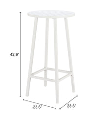 Ren Bar Table White