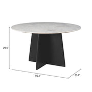 Strela Dining Table White & Black