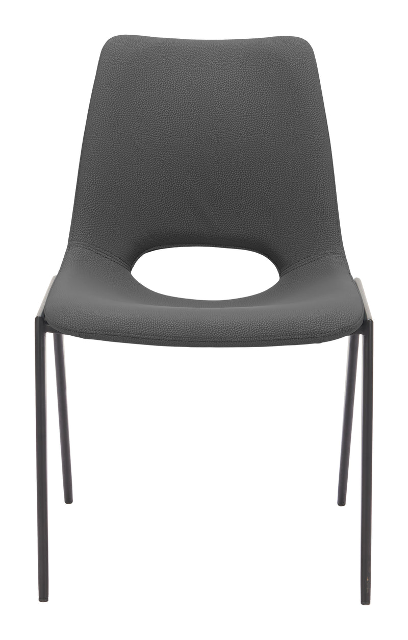 Desi Armless Dining Chair (Set of 2) Black