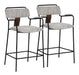 Couva Counter Stool (Set of 2) Gray Tweed