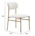 Sydhavnen Dining Chair Cream & Gold