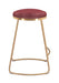 Bree Counter Stool (Set of 2) Burgundy & Gold