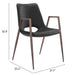 Desi Dining Chair (Set of 2) Black & Walnut