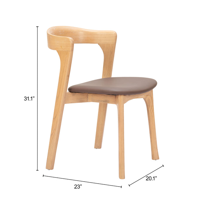 Pioro Dining Chair (Set of 2) Brown & Natural