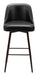 Keppel Swivel Barstool Black & Bronze