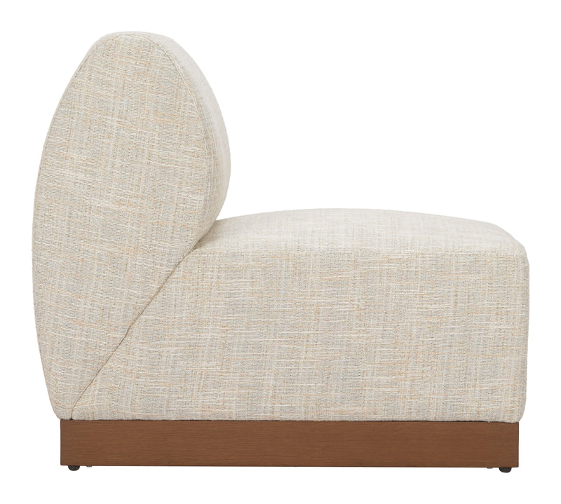 Christy Armless Chair Beige