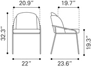 Jambi Dining Chair (Set of 2) Black & White