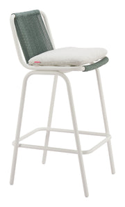 Luft Barstool (Set of 2) White & Green