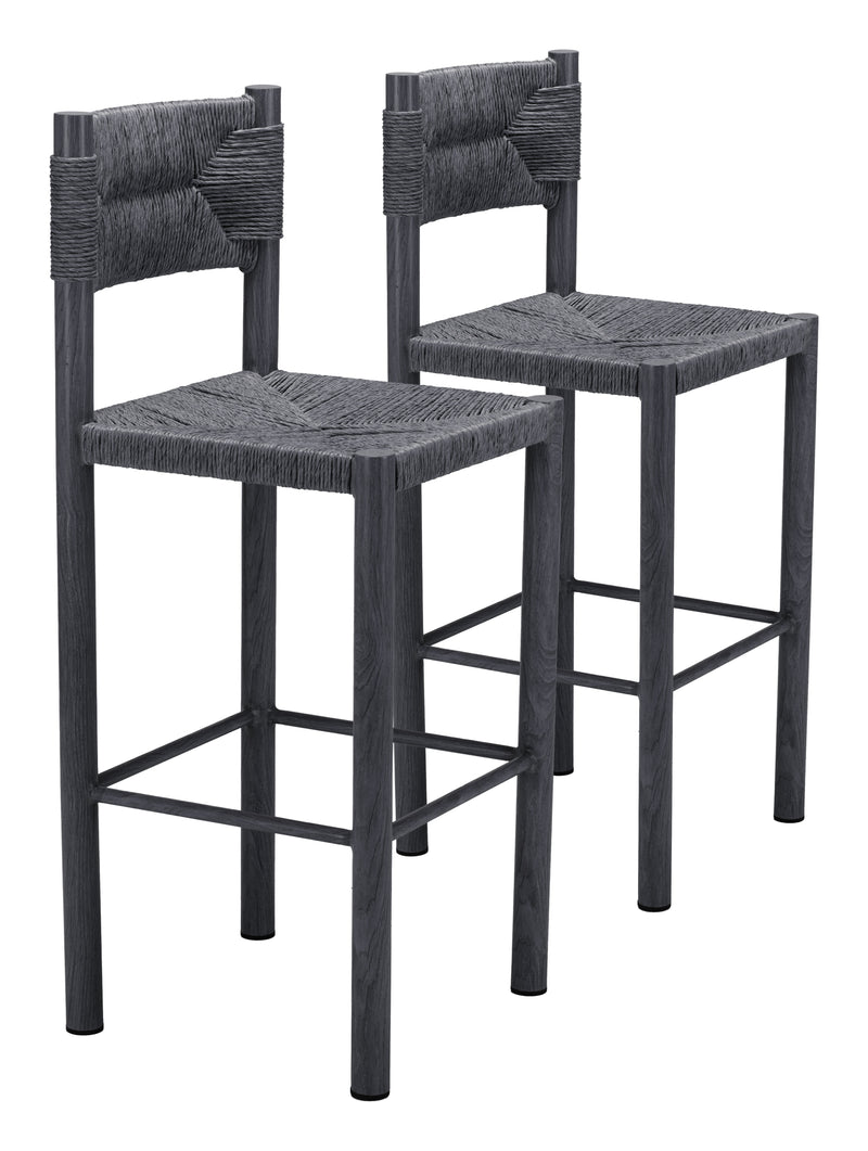 Iska Barstool (Set of 2) Black