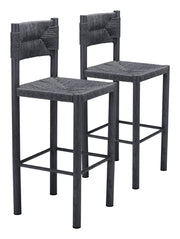 Iska Barstool (Set of 2) Black