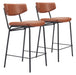 Charon Counter Stool (Set of 2) Vintage Brown
