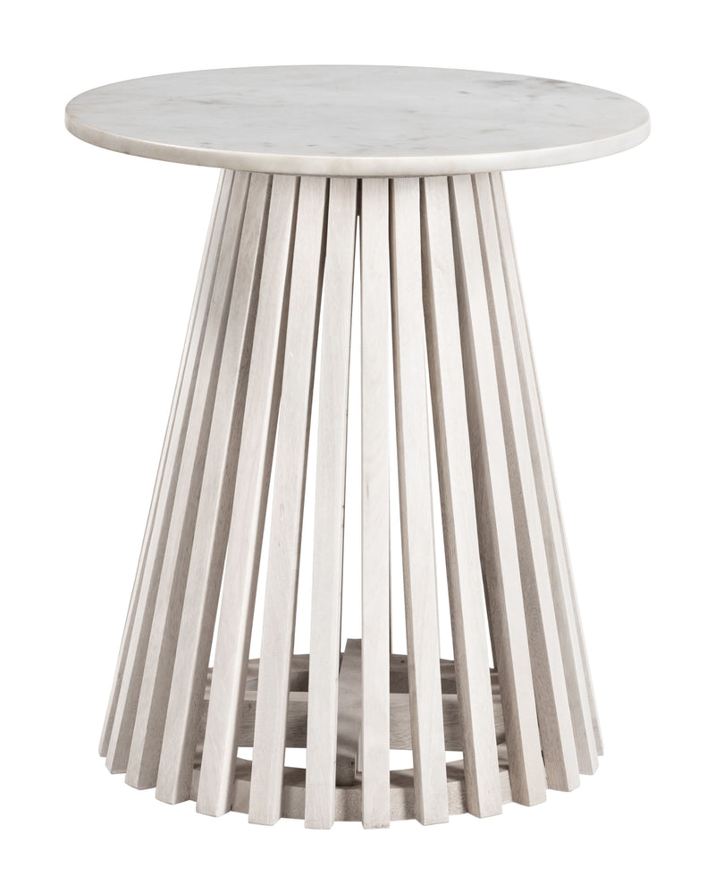 Mazara Side Table White & Whitewashed