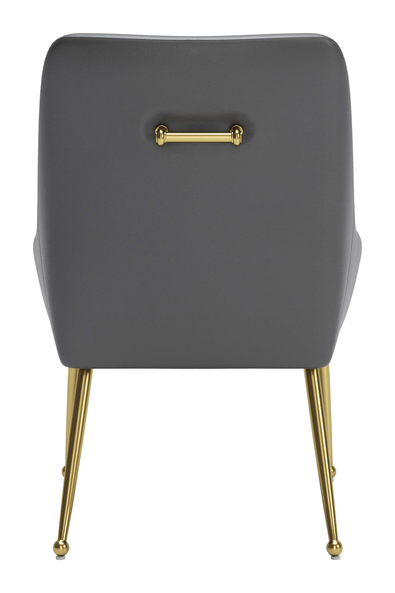 Maxine Dining Chair Gray & Gold