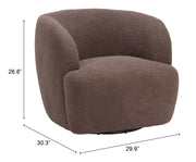 Govan Swivel Chair Brown