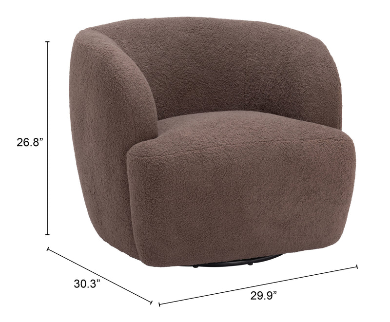 Govan Swivel Chair Brown