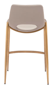 Desi Counter Stool (Set of 2) Beige & Gold