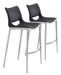 Ace Barstool (Set of 2) Black & Silver