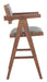Delhi Counter Stool (Set of 2) Gray & Walnut