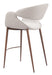 Limay Counter Stool Beige & Walnut