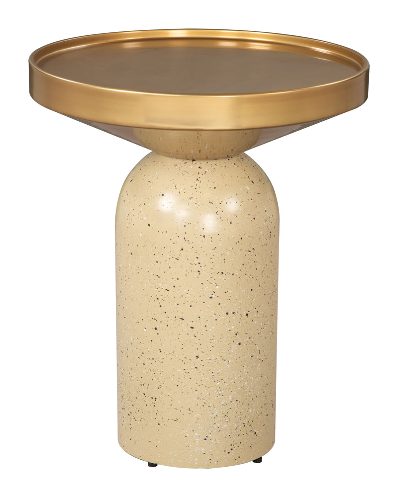 Cendre Side Table Gold & Beige