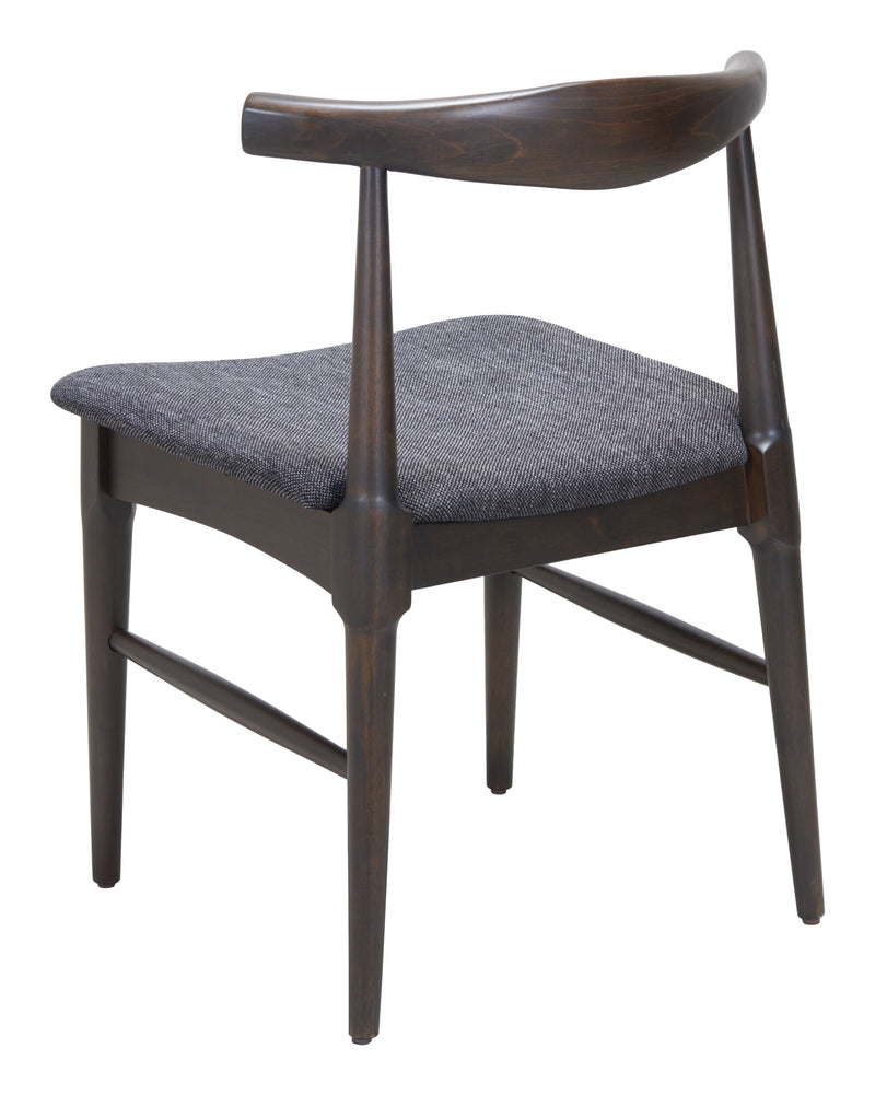 Tuzka Dining Chair (Set of 2) Gray & Espresso