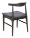 Tuzka Dining Chair (Set of 2) Gray & Espresso
