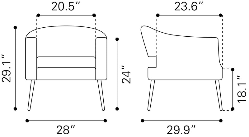Berkeley Accent Chair Vintage Gray