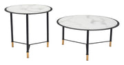 Davis Coffee Table Set (2-Piece) White & Black