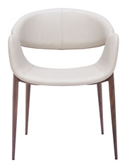 Limay Dining Chair (Set of 2) Beige & Walnut