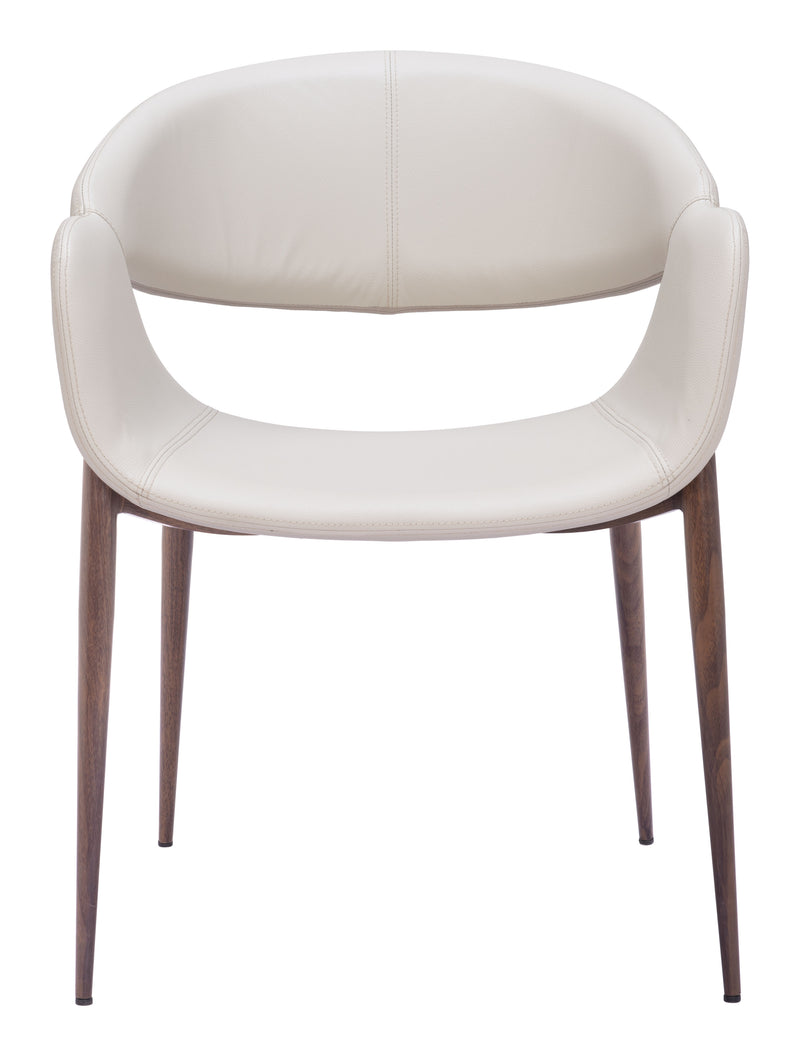 Limay Dining Chair (Set of 2) Beige & Walnut