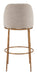 Nordhavn Swivel Barstool Beige & Gold