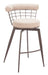 Saku Swivel Barstool Beige & Brown