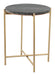 David Side Table Gray & Gold