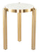 Noan Side Table White & Gold