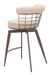 Saku Swivel Counter Stool Beige & Brown