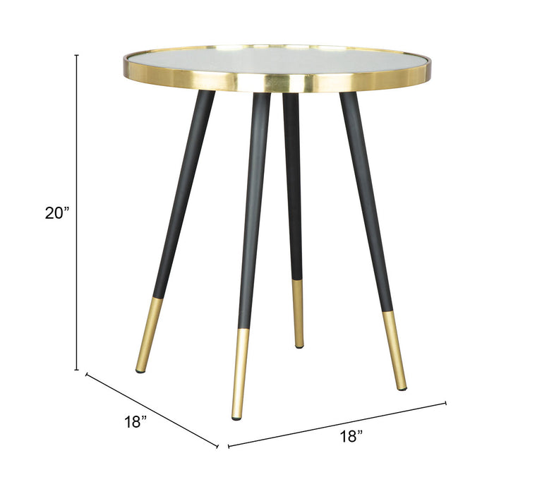 Particle Side Table Gold & Black