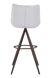 Aki Barstool (Set of 2) White & Walnut