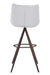 Aki Barstool (Set of 2) White & Walnut