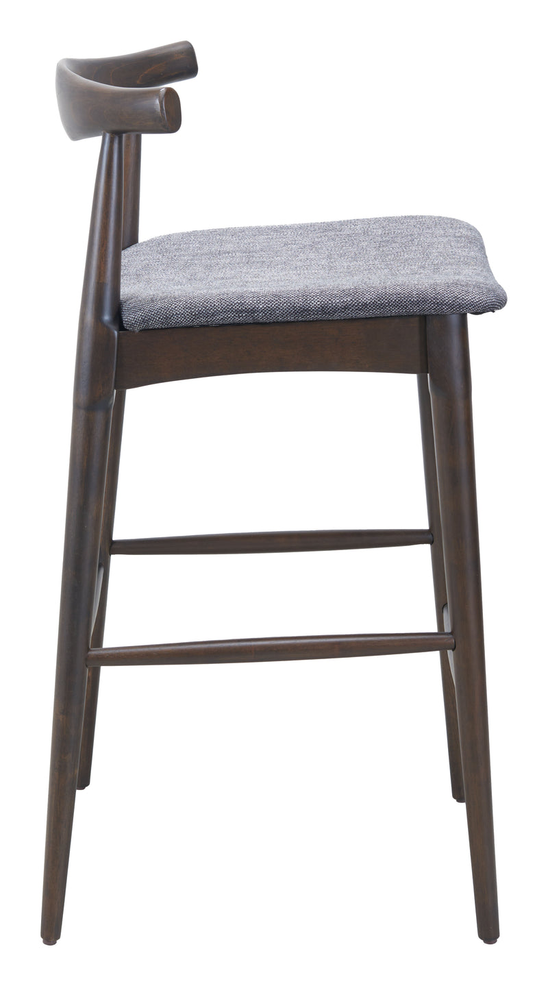 Tuzka Barstool (Set of 2) Gray & Espresso